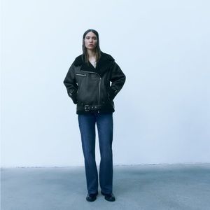 ZARA double faced biker jacket